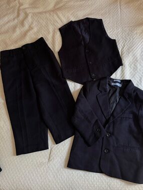 Children's Black 3-Piece Suit - Jacket, Vest & Pants